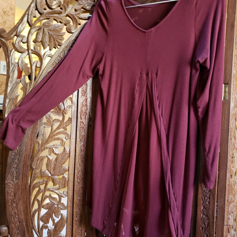 Plum Dressy Top, Possible Maternity